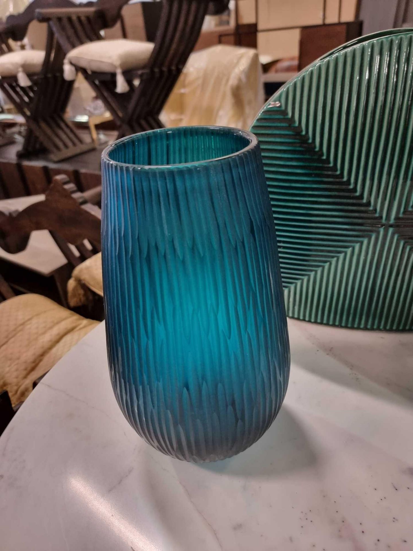 4 x Various Coloured Glass Decorative Vases - Bild 5 aus 5