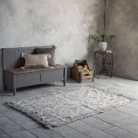 Peru Area Rug Ivory 120 x 170cm This Light Weight, Cream And Grey Aztec Inspired Rug Is The Ideal
