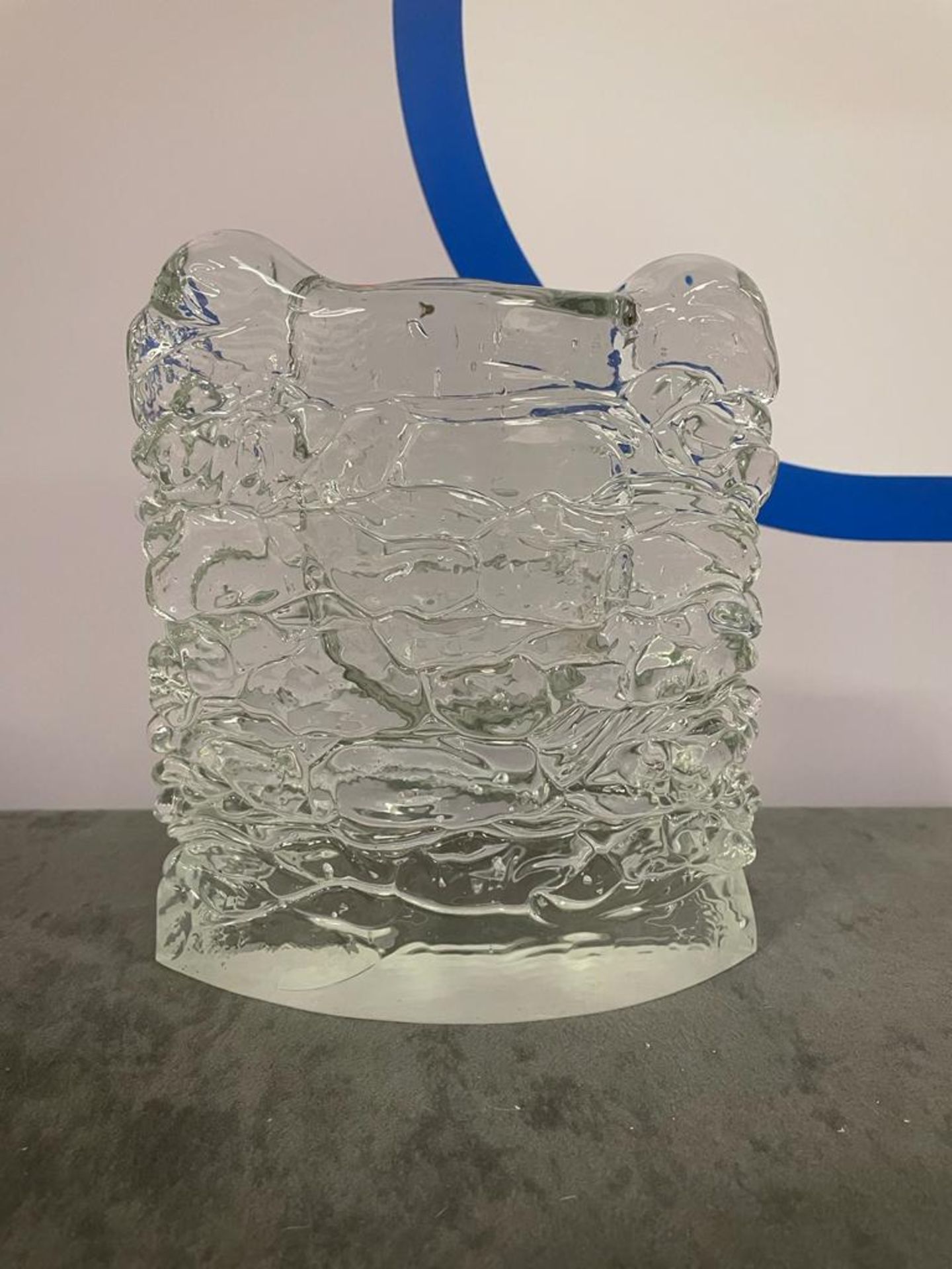 A Crystal Heavy Solid Glass Vase 18cm High ( CP1271)