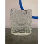 A Crystal Heavy Solid Glass Vase 18cm High ( CP1271)