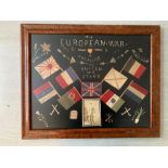Needlework Wall Art A Handmade Piece Nicely Executed Titled European War The Allies United We