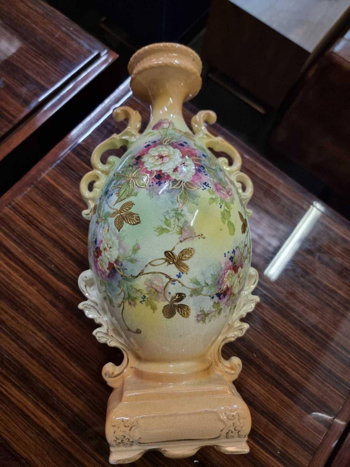 Ceramic Hand Painted Floral Vase 39cm - Bild 7 aus 7