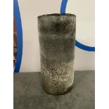 Lava Cylindrical Black And White Patterned Glass Vase 29cm High ( CP1286)