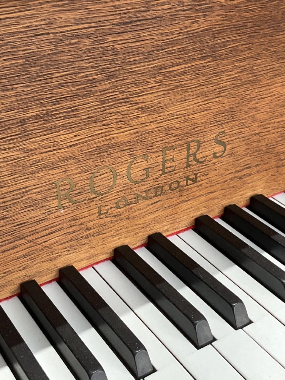 Rogers London Baby Grand Piano The Case Finished In Matt Oak A Good Quality English Piano, Made - Image 2 of 6