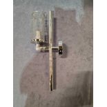 Kelly Wearstler For Visual Comfort Liaison Single Sconce In Polished Nickel With Crackle Glass Kelly