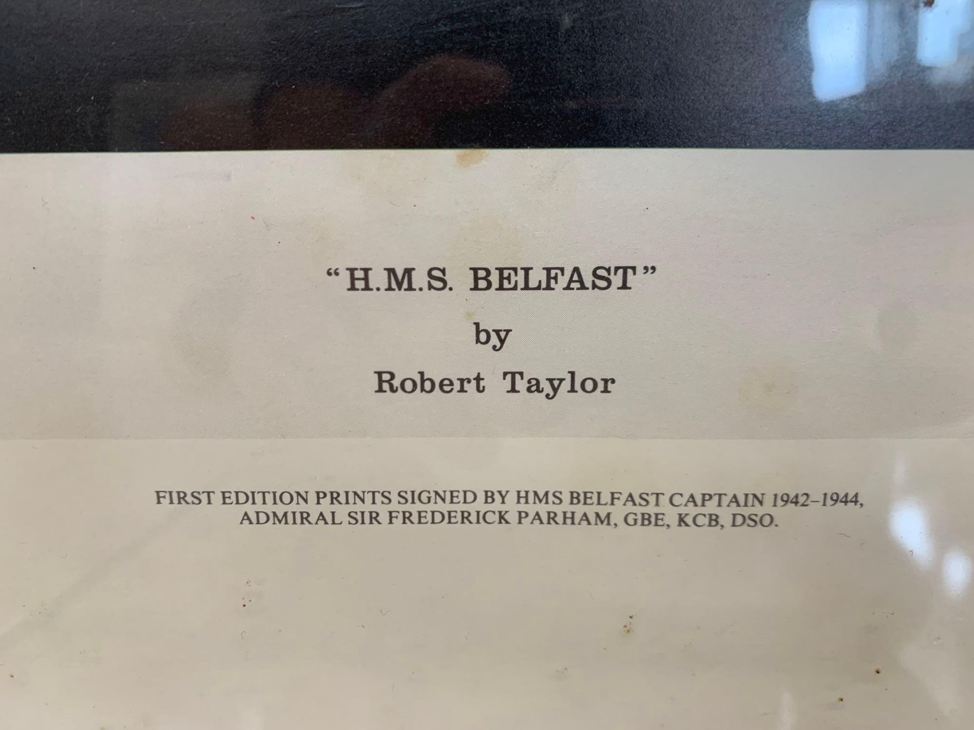 Robert Taylor First Edition Print HMS Belfast Signed By Belfast Captain Sir Frederick Parham GBE KCB - Bild 4 aus 8