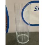 Tall Cylindrical Form Straight Glass Vase 50cm High ( CP1264)