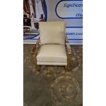 Bernhardt Dorwin Chair The Dorwin Chair By Bernhardt Made Of A Buttery Soft, Cream Coloured