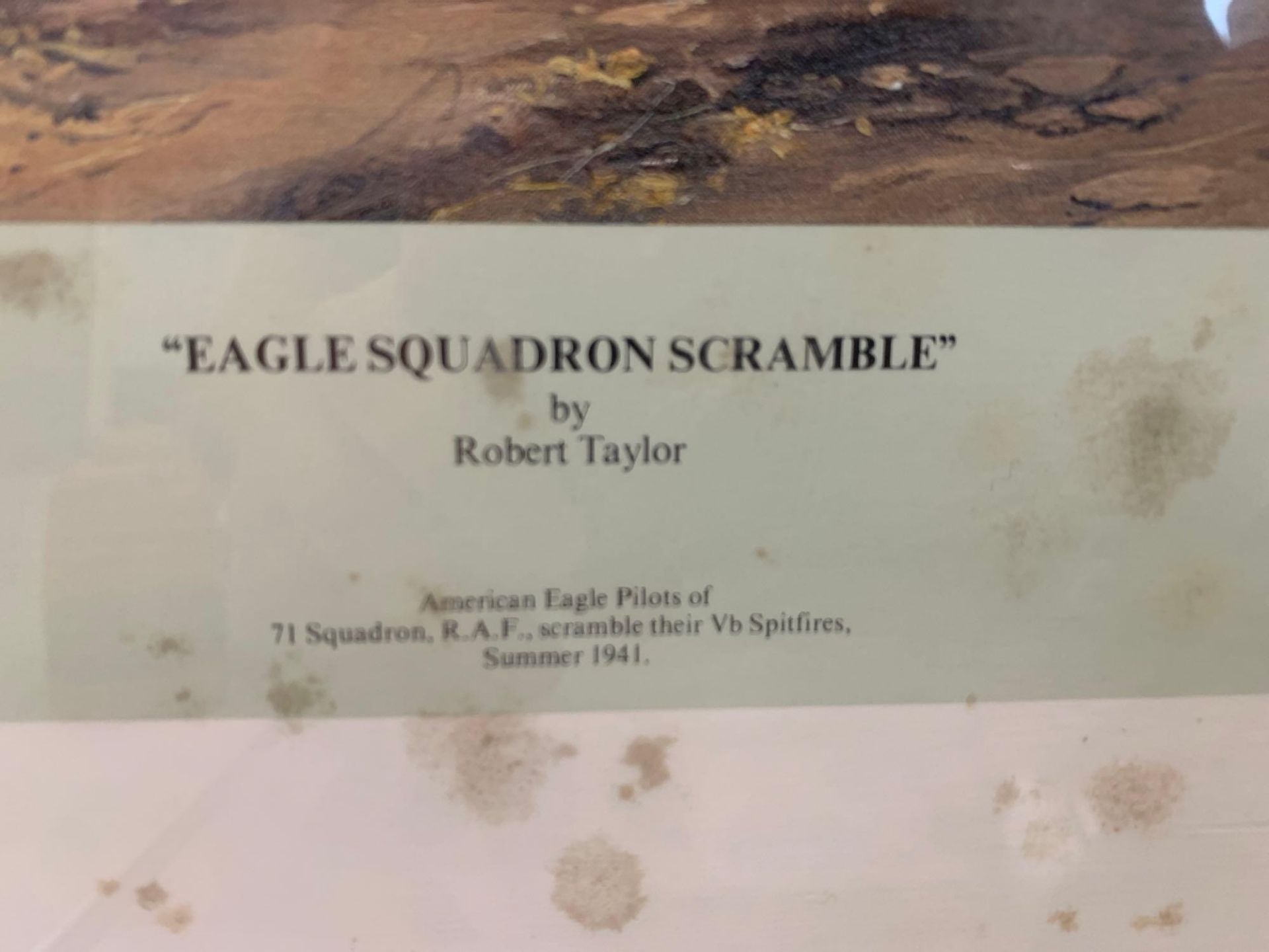 Limited Edition Print By Robert Taylor Titled Eagle Squadron Scramble Signed By Colonel Jim - Image 2 of 6