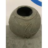 A Handmade Textured Black Vase 18cm High ( CP1311)