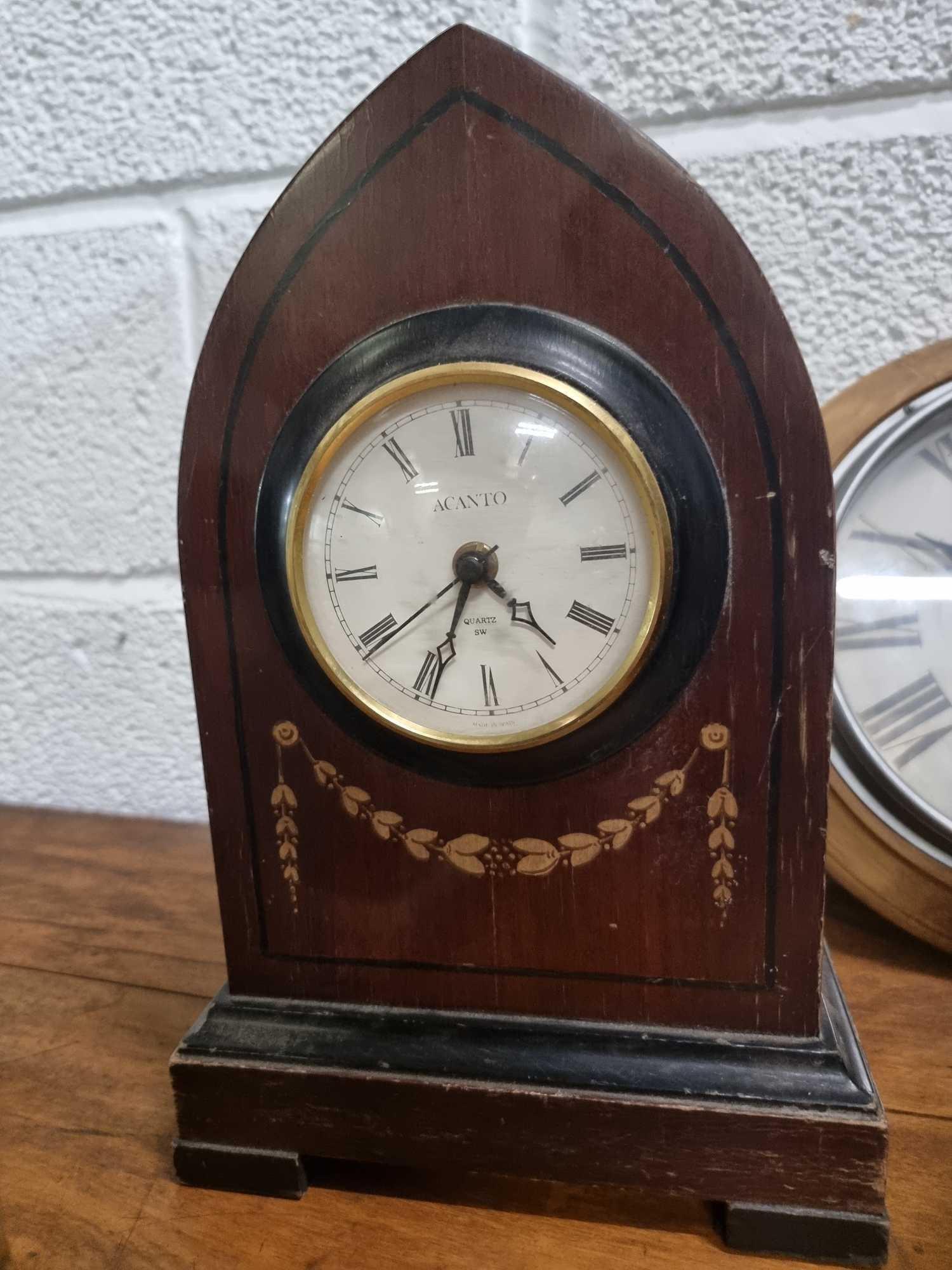 A Collection Of Five Clocks Comprising A Smiths Vintage Bracket Clock A Acanto Clock, Ingersoll - Image 4 of 6