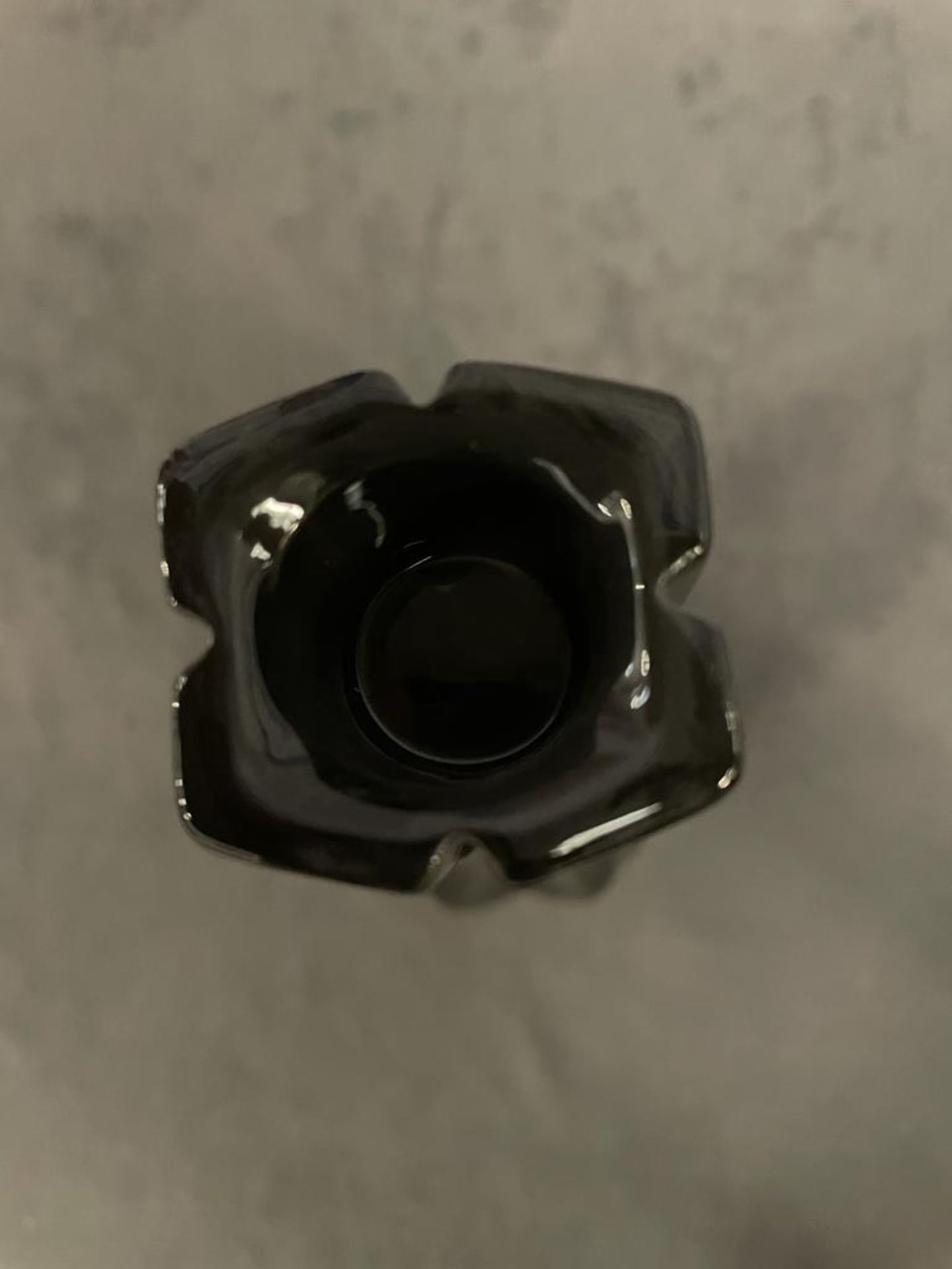 Black Glass Candle Holder 30cm High ( CP1274) - Bild 3 aus 3