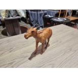 Leather Wrapped Antelope With Glass Eyes Antelope Has Glass Eyes And Is Hand Made With A Layer Of