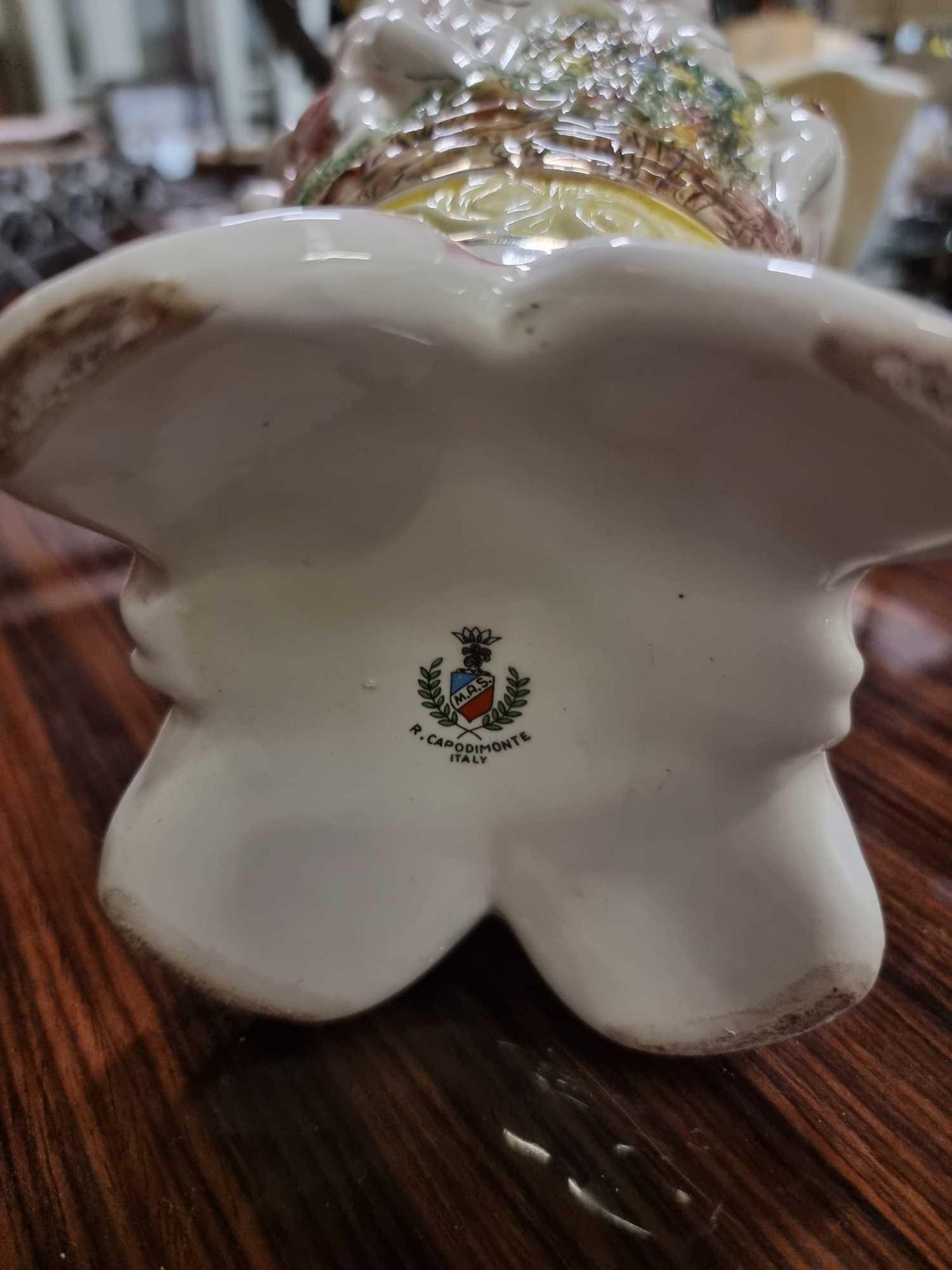 R. Capodimonte Italian Porcelain Urn Impressed Mark on Base 25cm - Bild 5 aus 6