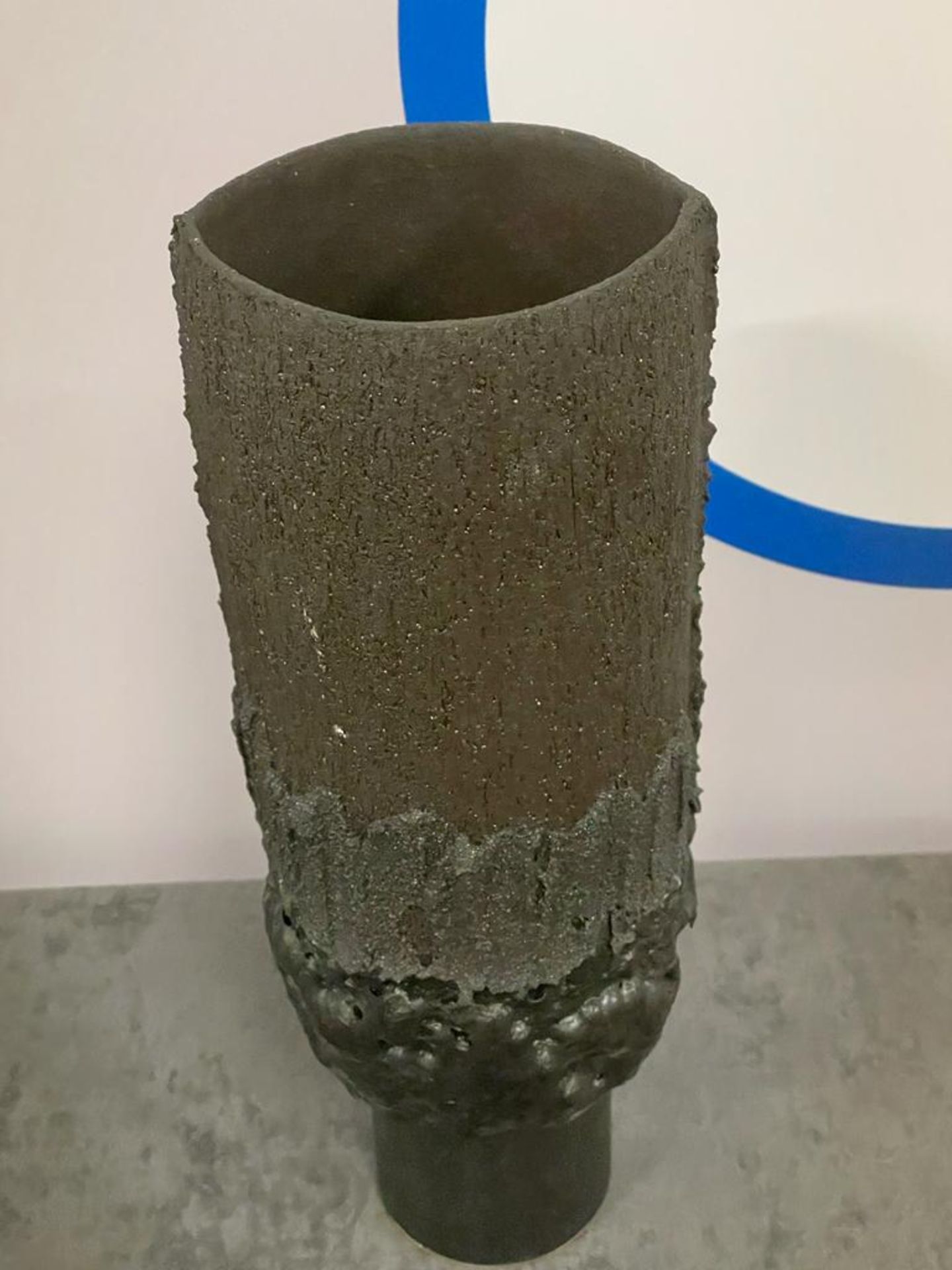 Black Pedestal Vase II BY Alison Lousada Pedestal Vase II Is A Decorative Ceramic Piece With A - Image 2 of 5