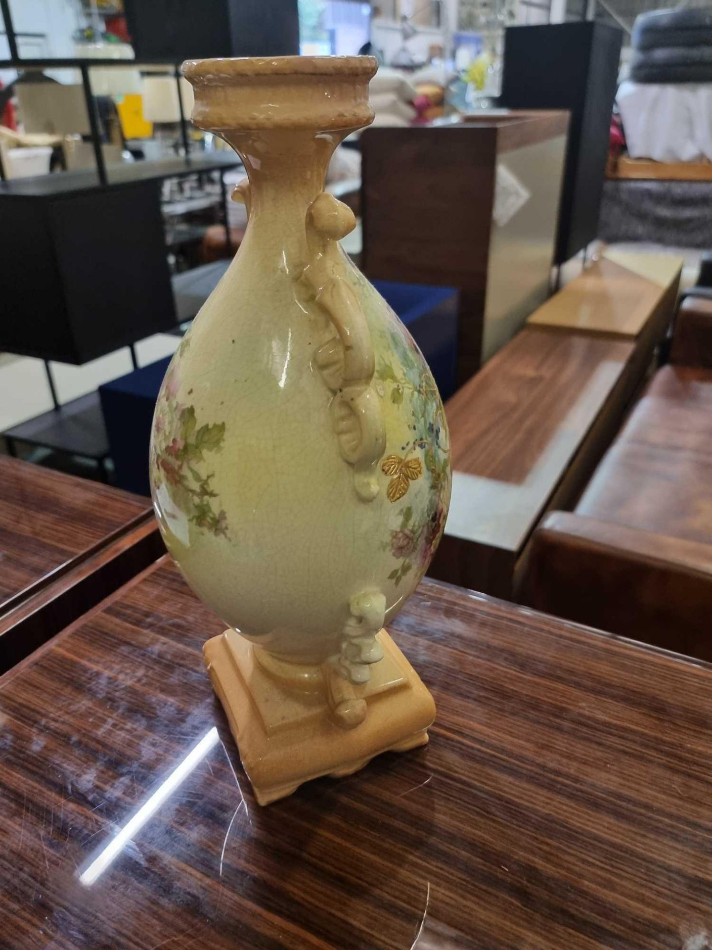 Ceramic Hand Painted Floral Vase 39cm - Image 3 of 7