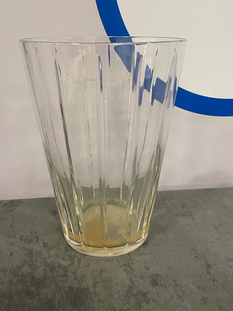 A Crystal Cut Figural Glass Vase 23cm High ( CP1267)