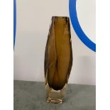 Brown Glass Vase 23 Cm High ( CP1273)