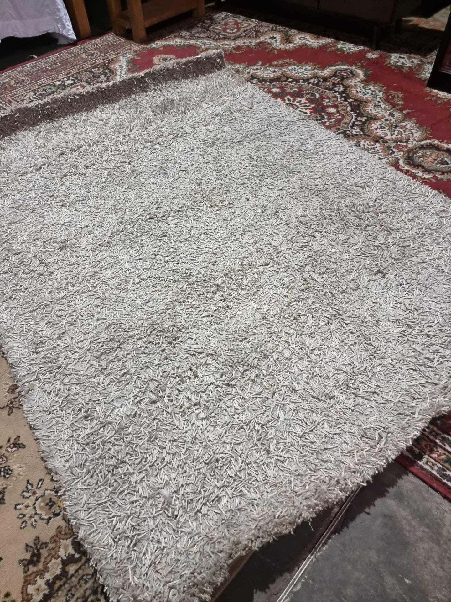 Habitat Spider Wool Blend Area Rug Off White 245 x 180cm