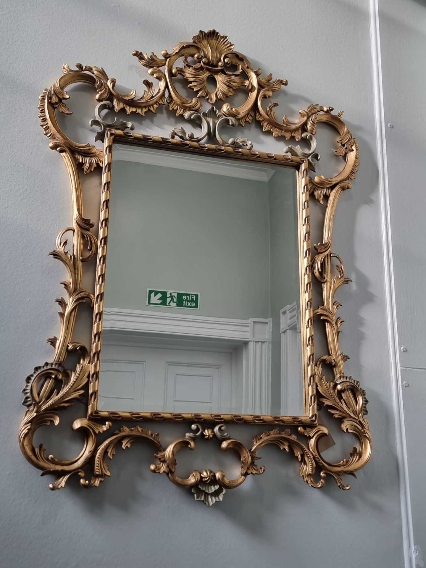 Monumental Louis XV Style Gilt Pier Mirror  Carved And Gilt Overmantle Or Pier Mirror. Original