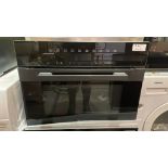 Miele H 7440 BM OBBL Obsidian Black Combination Microwave Oven Large clear text display with