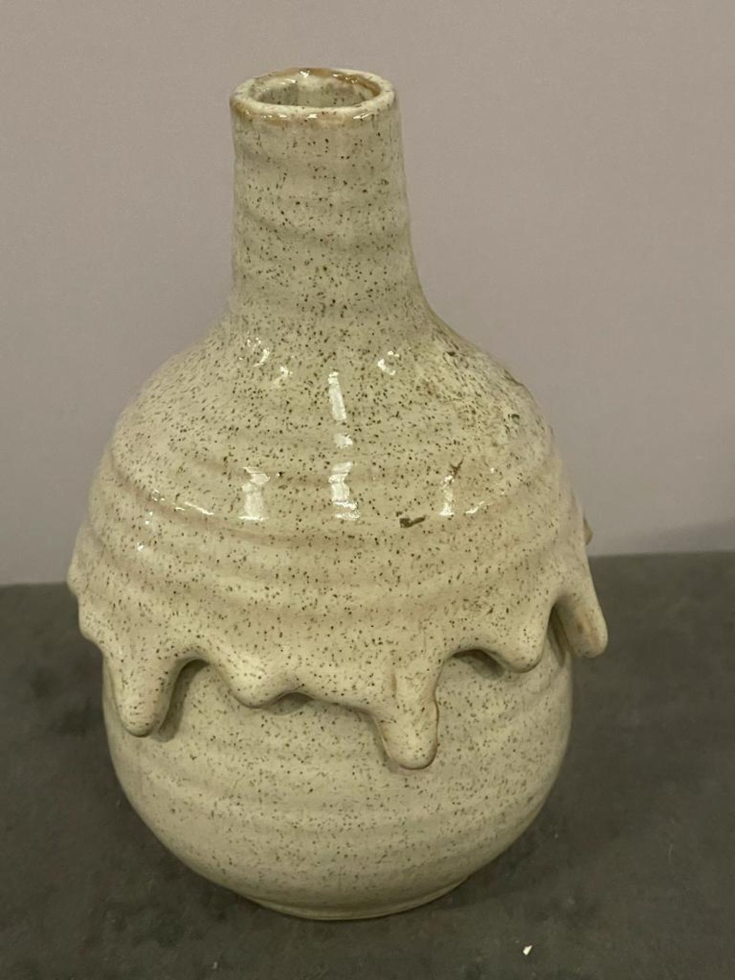 Lene Bjerre Cream 2 Piece Vase 17.6cm High ( CP1295)