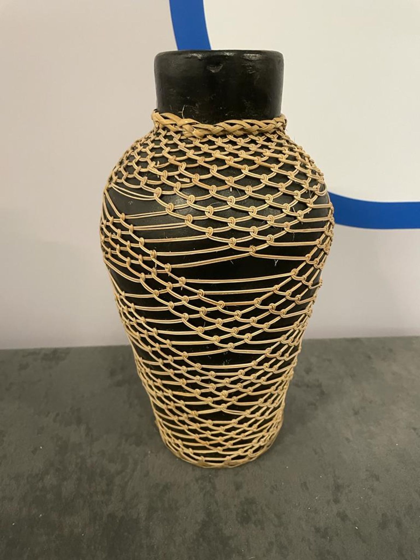 Lene Bjerre Black And Gold Decorative Vase 28cm High ( CP1293)