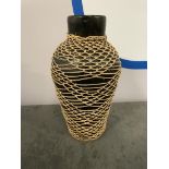 Lene Bjerre Black And Gold Decorative Vase 28cm High ( CP1293)