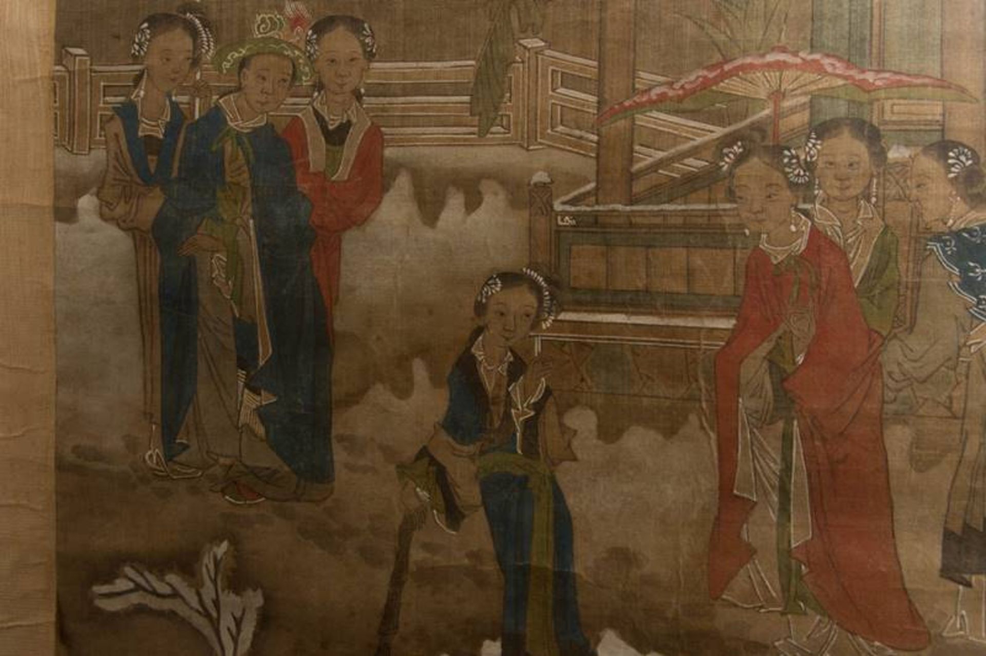 Japanese scroll painting - Image 4 of 8
