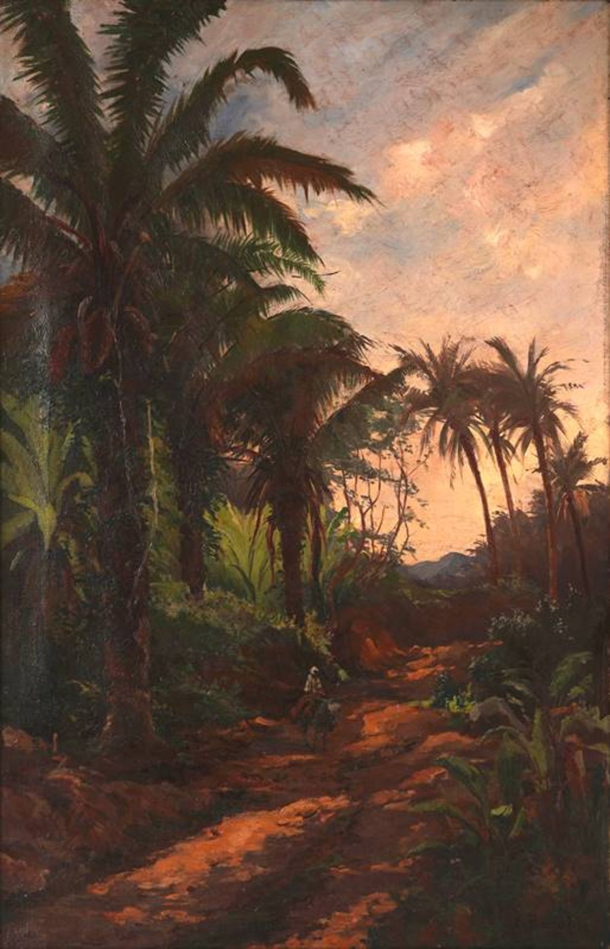 Jungle Landscape with Palm Trees