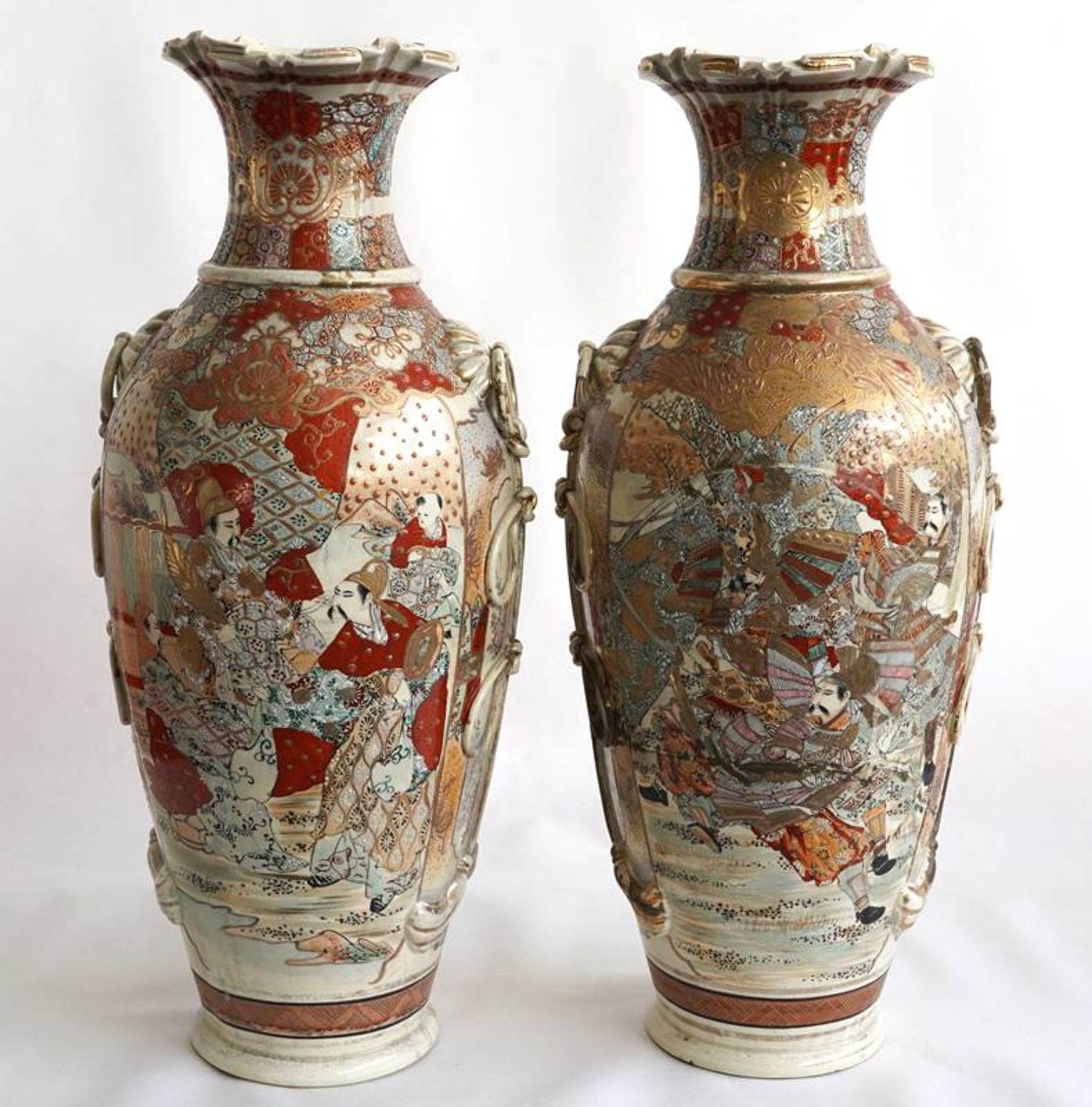 Pair of Satsuma Vases - Image 4 of 8