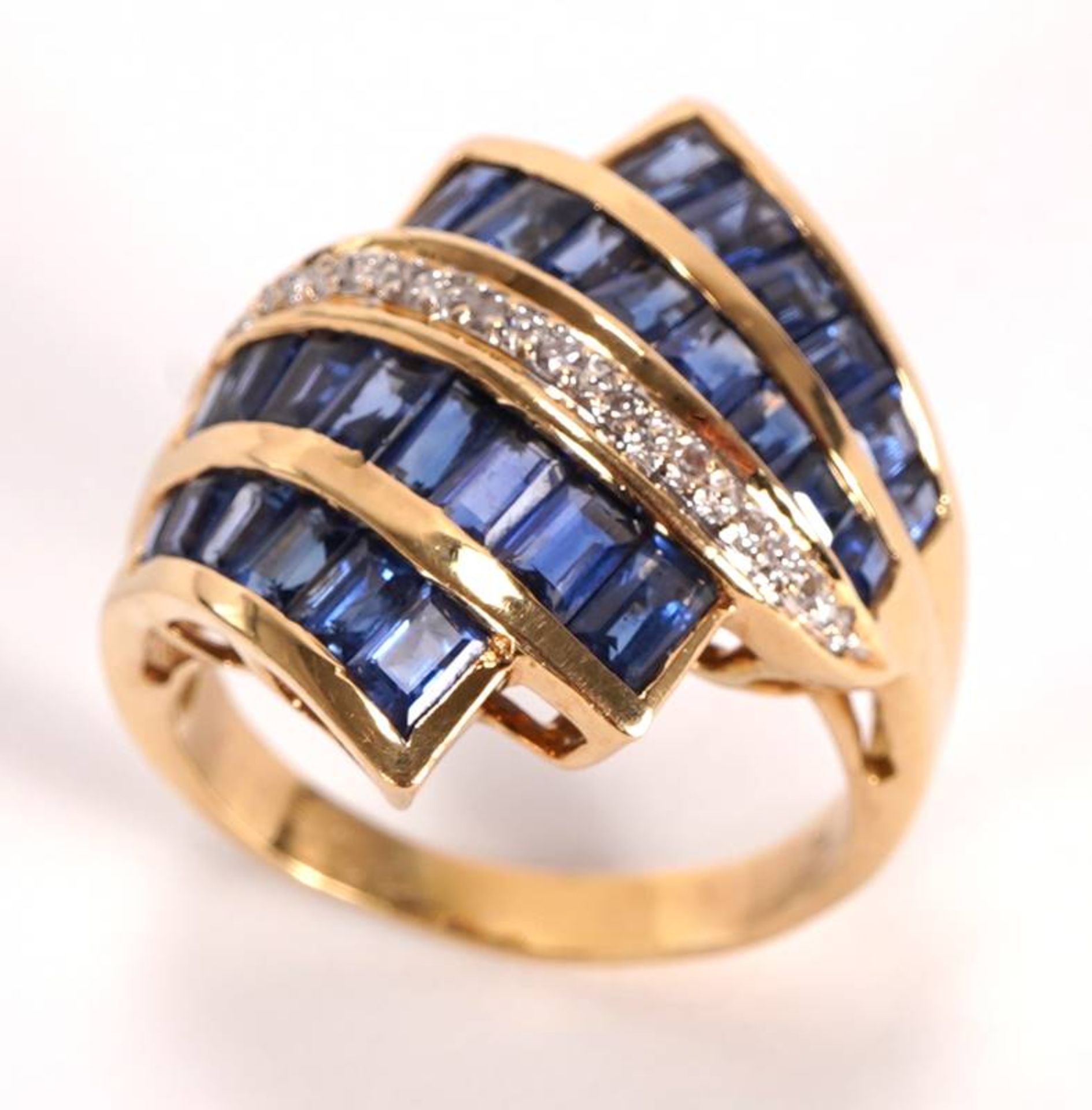 Saphir-Diamantring