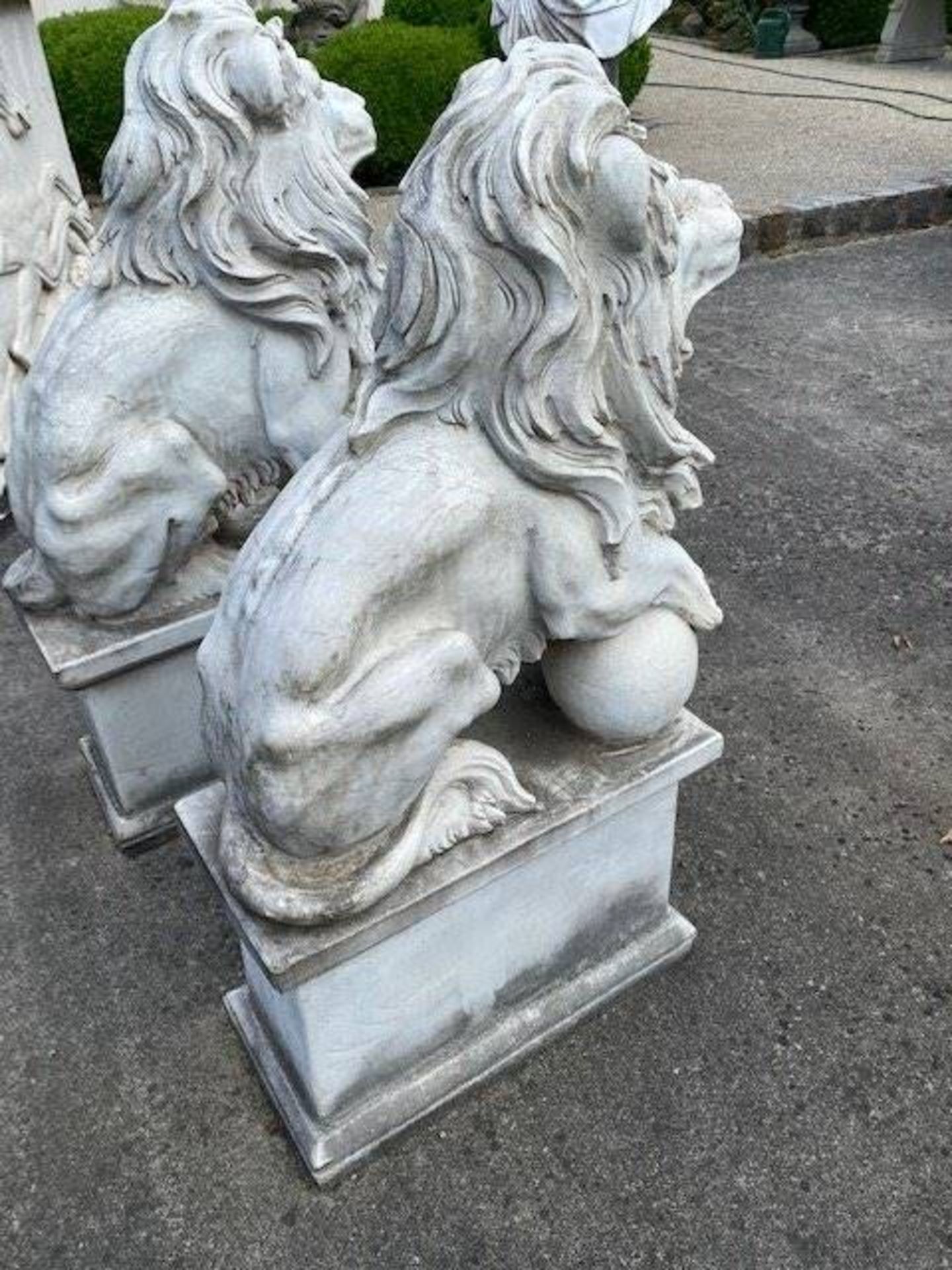 Marmor Löwenpaar - Bild 7 aus 8