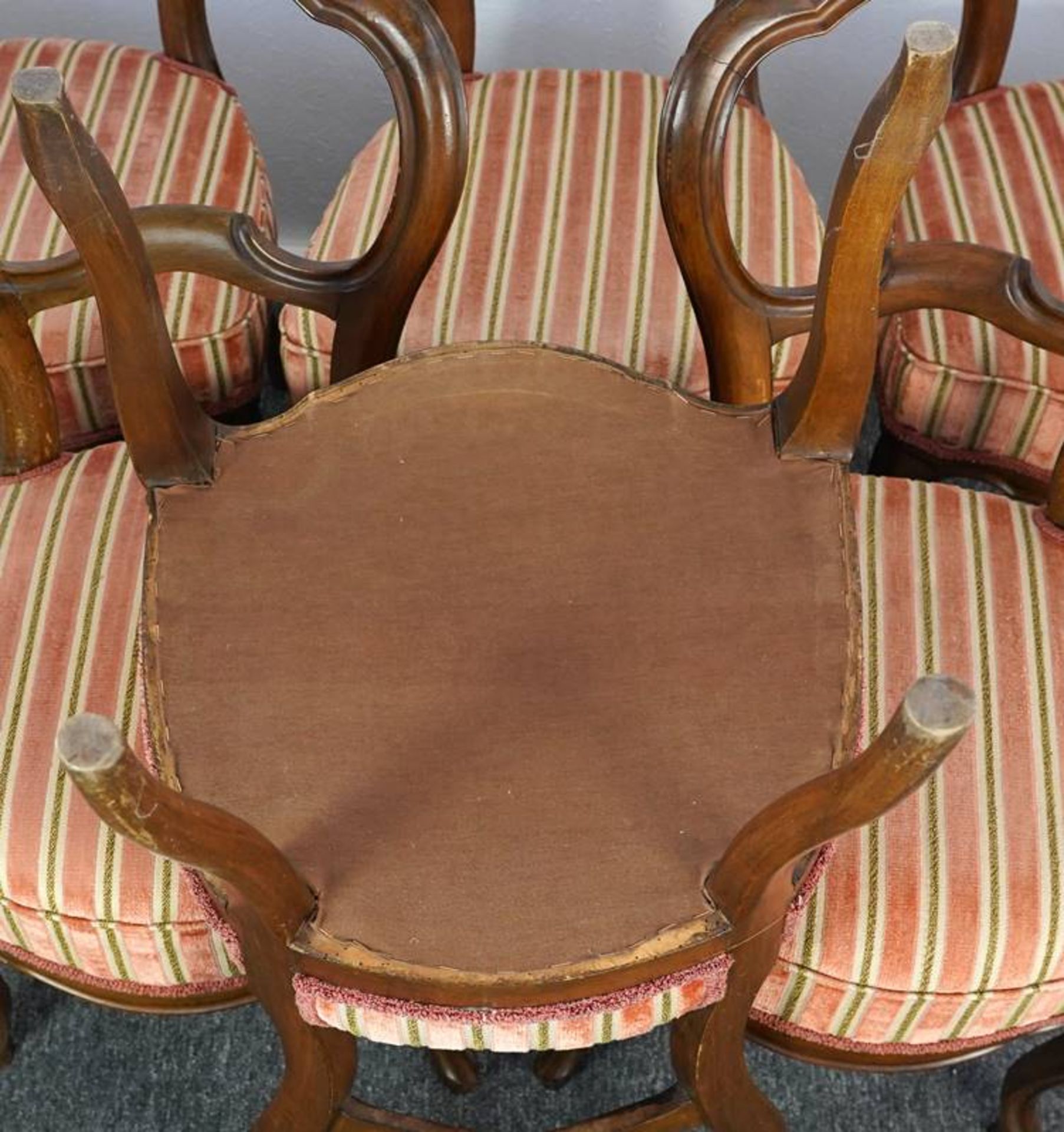 Set of six Biedermeier chairs - Image 4 of 4