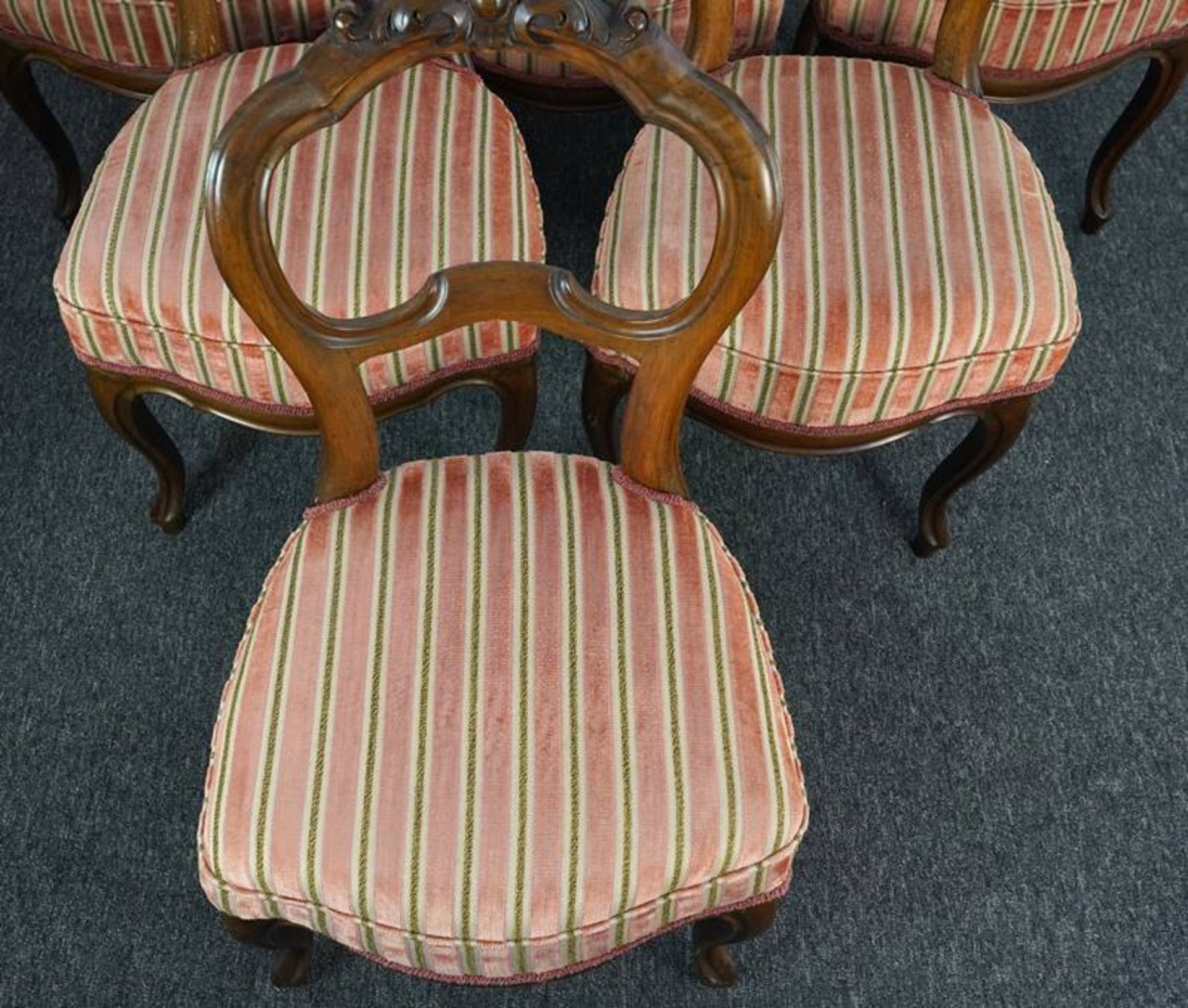 Set of six Biedermeier chairs - Image 3 of 4