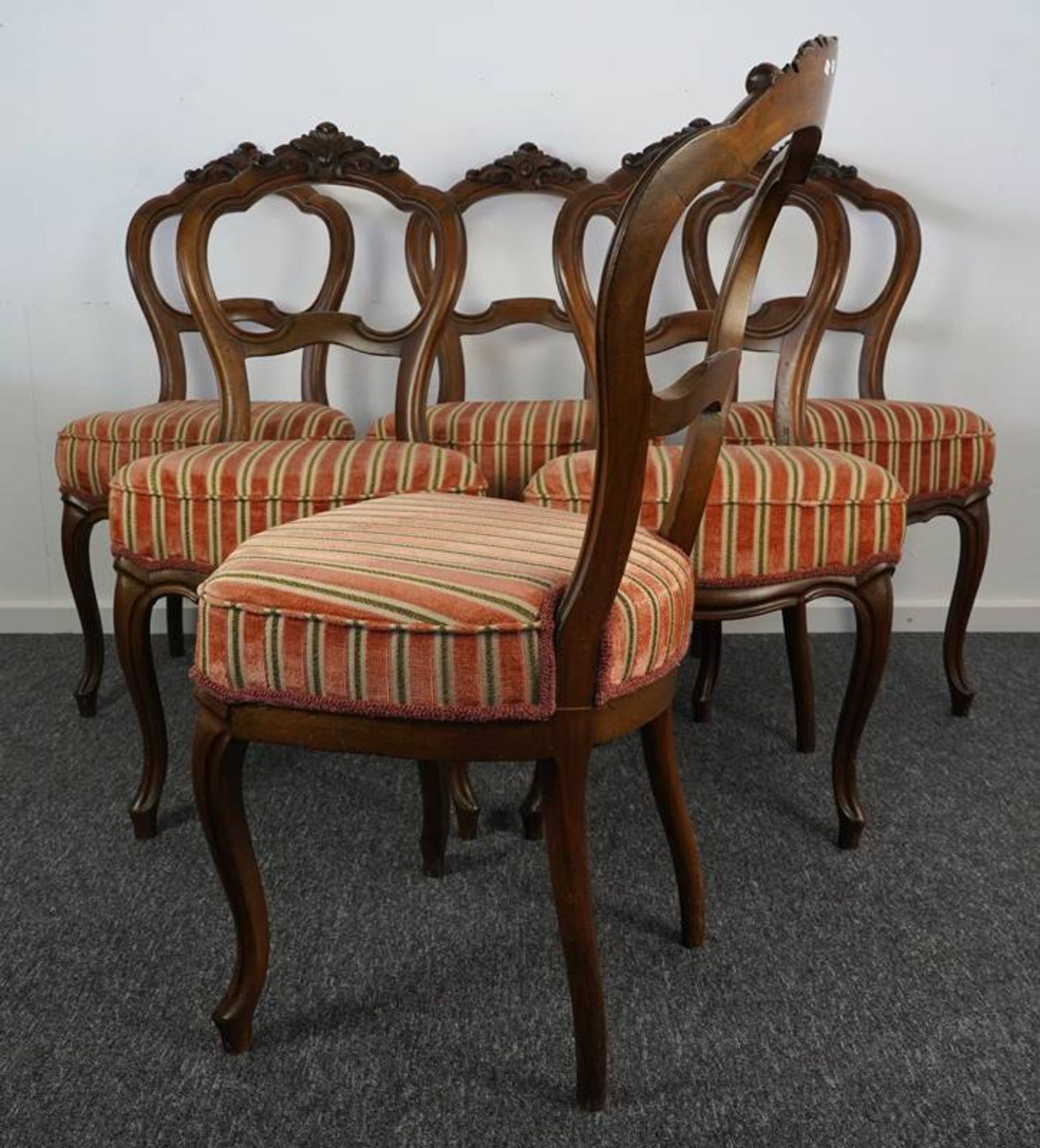 Set of six Biedermeier chairs - Image 2 of 4