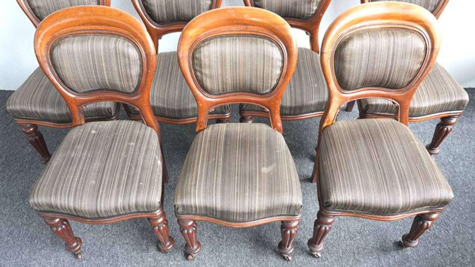 7 Louis Philippe chairs - Image 2 of 6