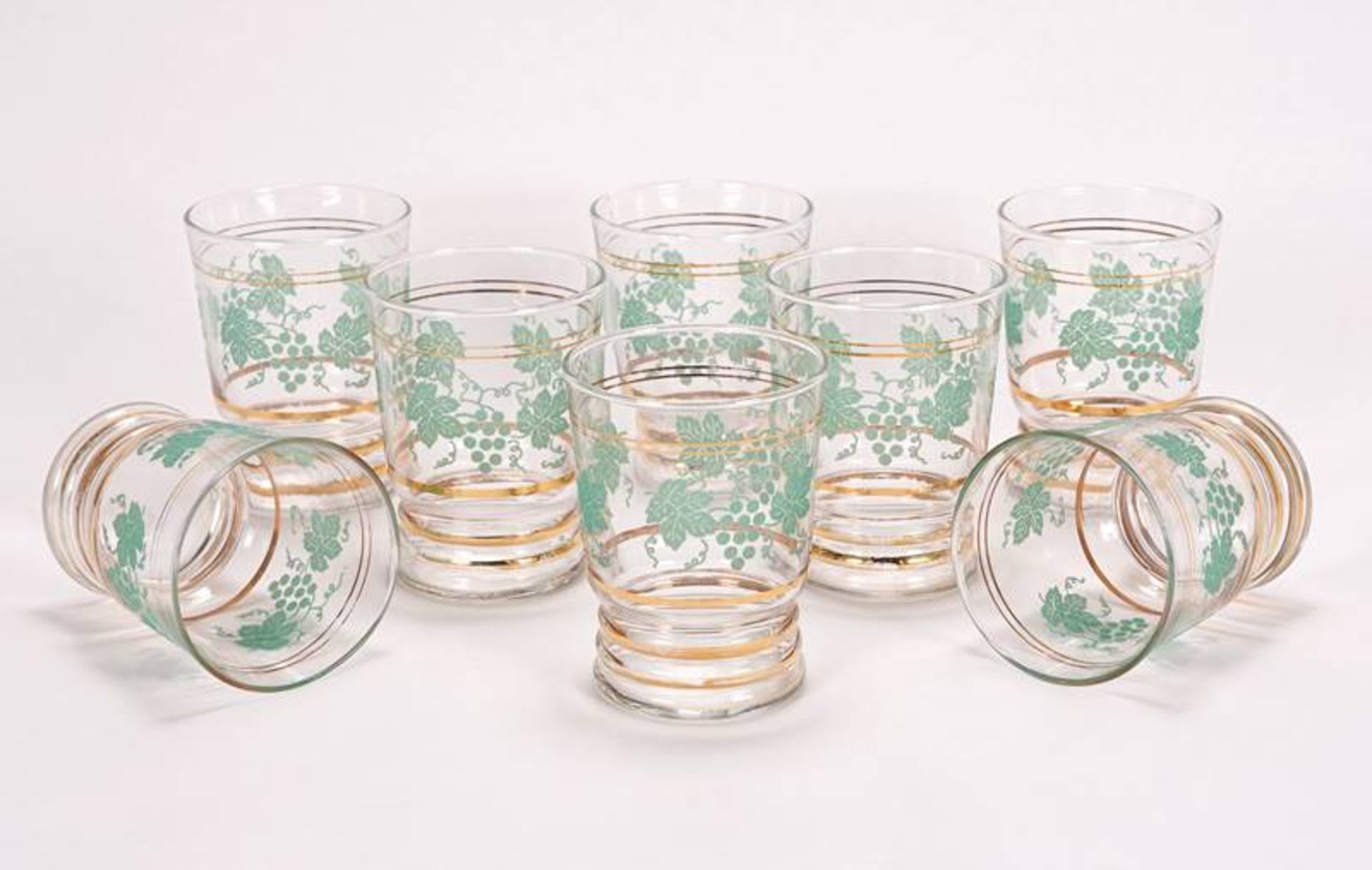 8 Art Nouveau wine cups