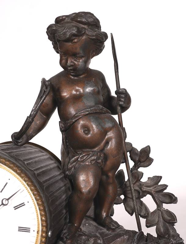 Figural mantel clock - Image 3 of 7