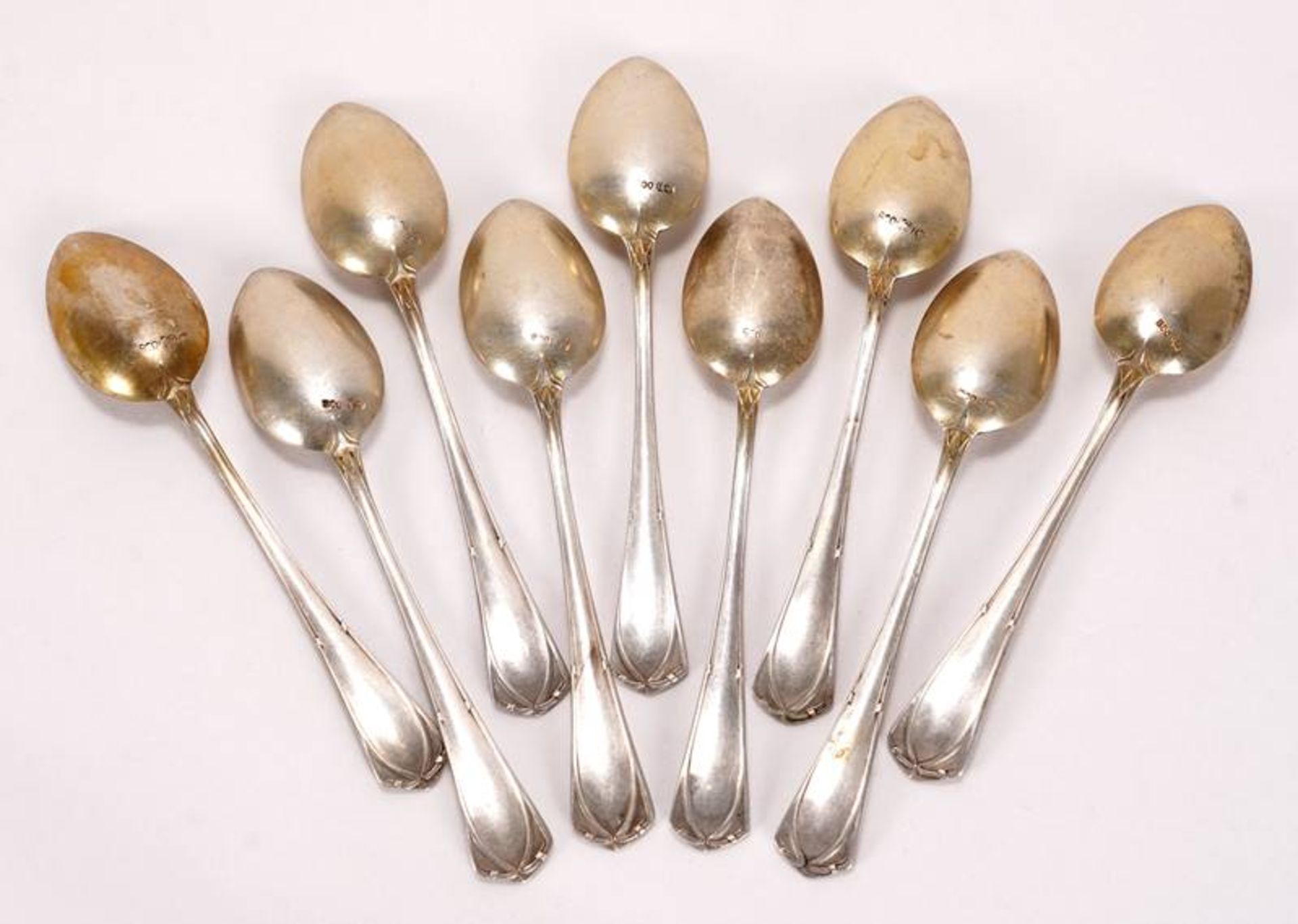 9 Art Nouveau spoons - Image 2 of 3