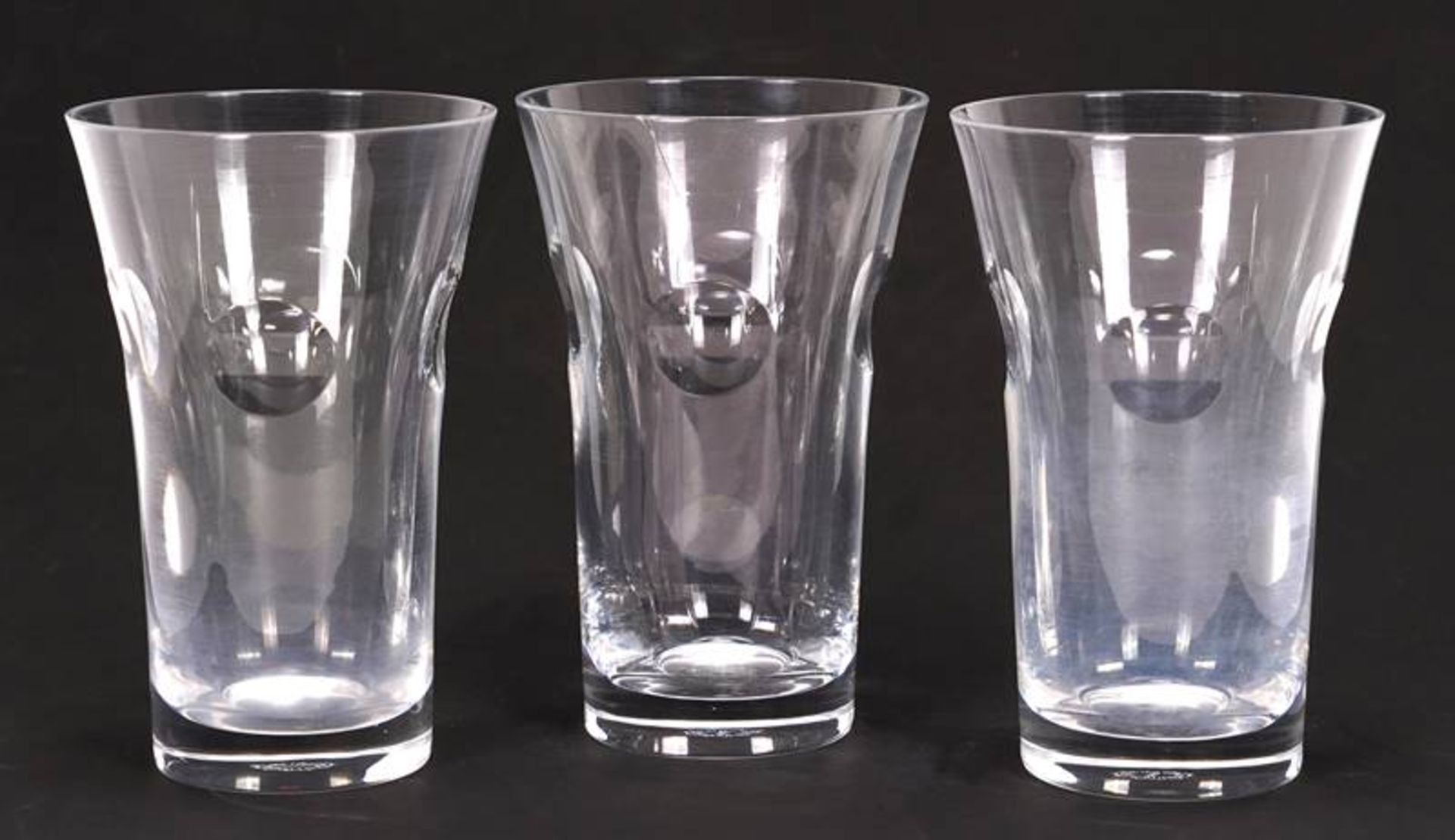 3 Saint Louis crystal glasses