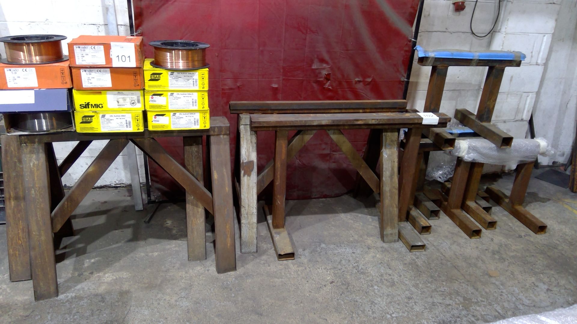 Quantity of assorted trestle stands