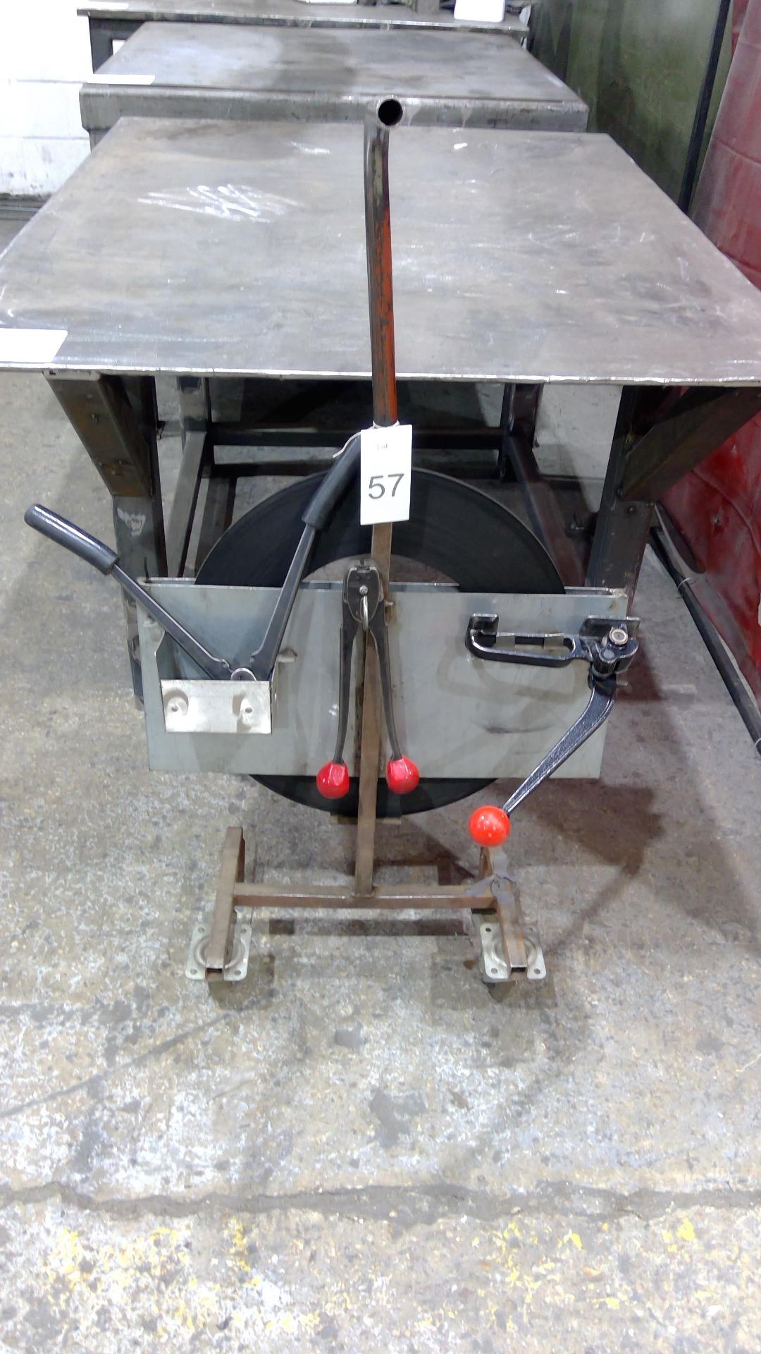 Banding trolley to include quantity of steel banding and tools