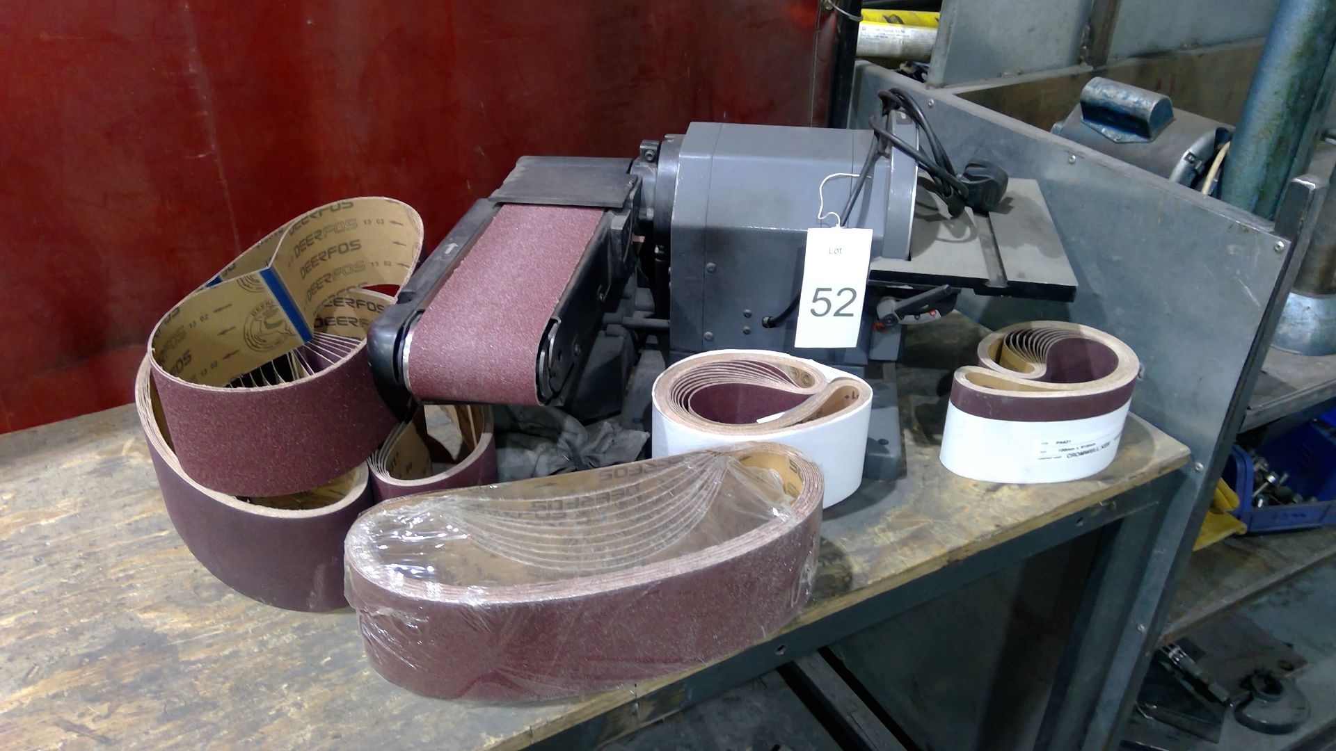 SIP 4" x 8" Belt/Disc benchtop sander to include quantity of sanding belts 240v