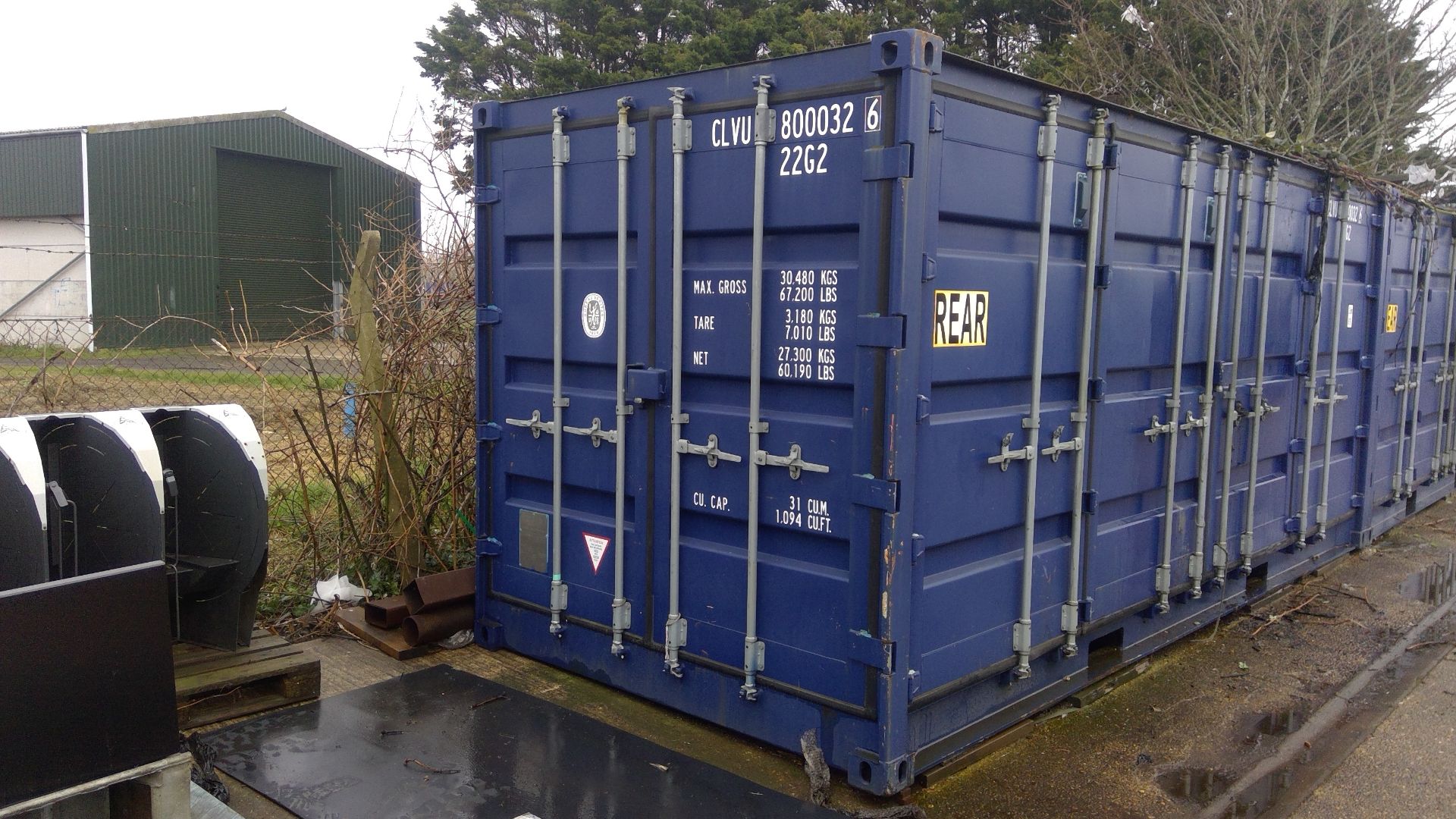 Container 3 - 20ft x 8ft x 8ft steel container with bi-fold side doors and rear entry - Bild 2 aus 2