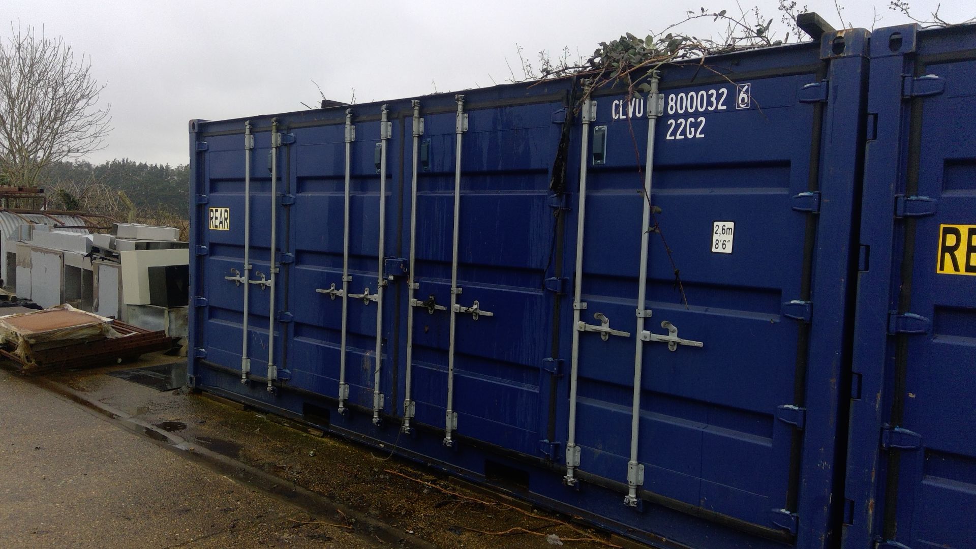 Container 3 - 20ft x 8ft x 8ft steel container with bi-fold side doors and rear entry