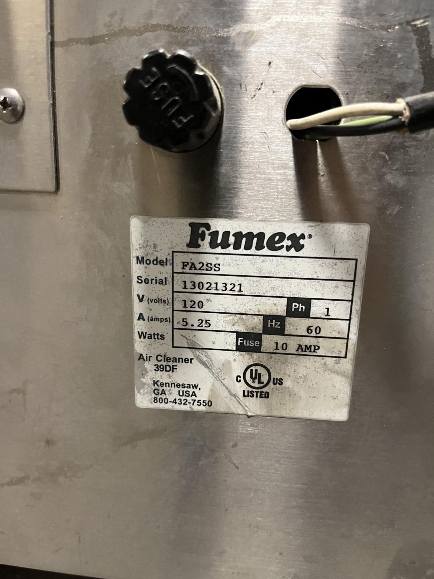 Fumex Fume Extractor Air Filtration System, Model FA2SS - Image 2 of 4