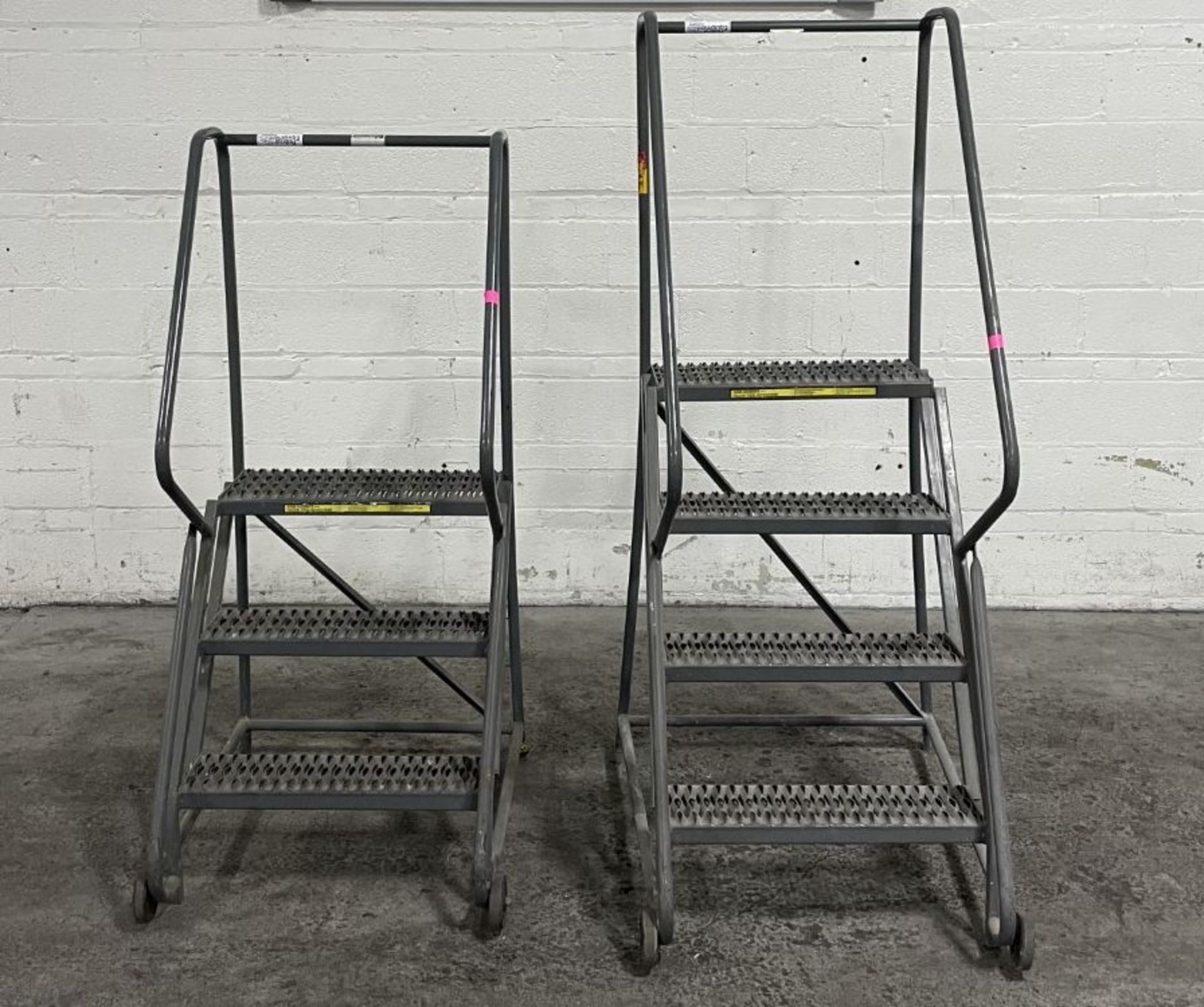 Lot of Warehouse Equipment - 2 rolling stairs