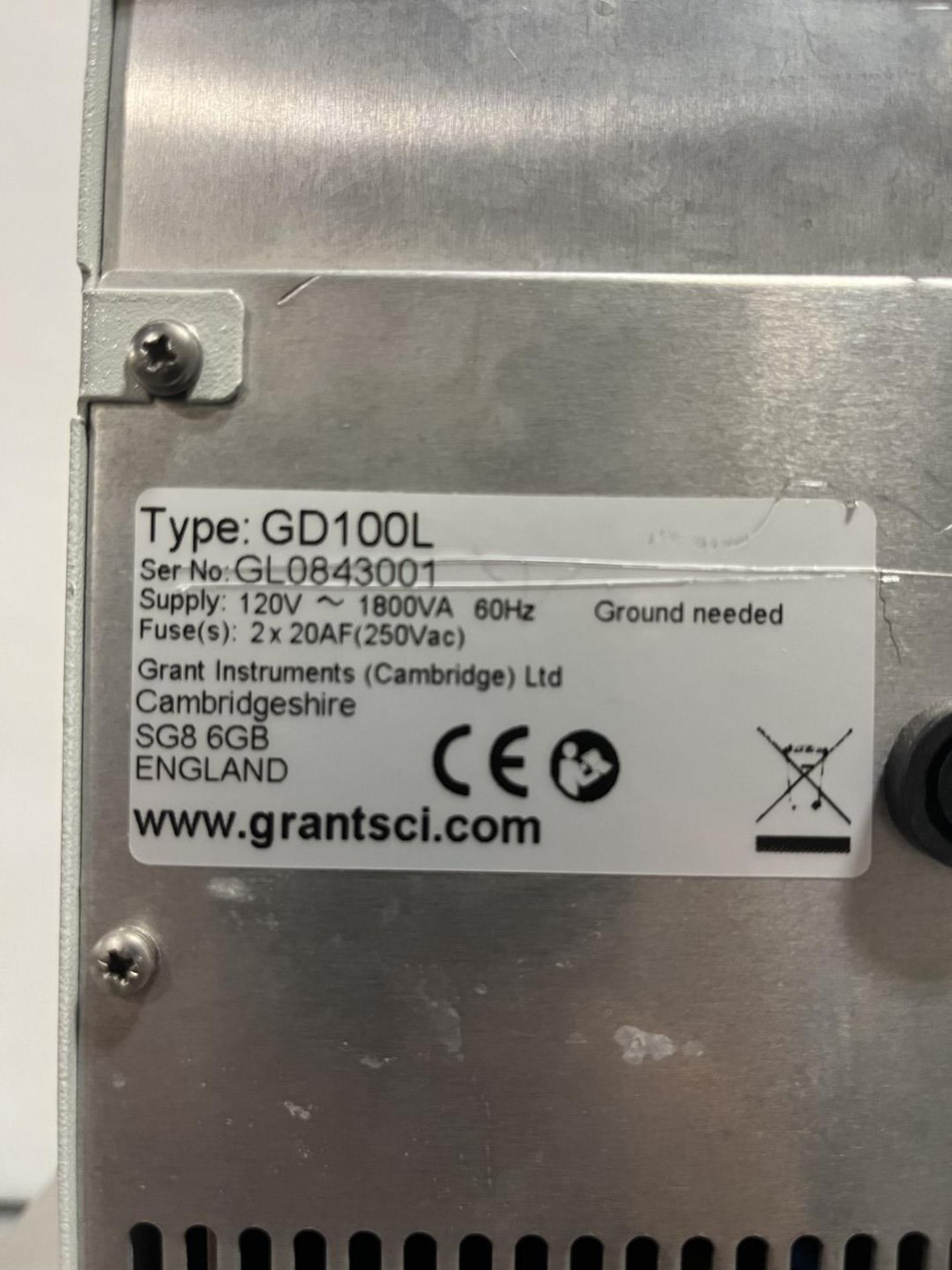 Grant Instruments Heated Water Bath, Model GD100L - Image 2 of 6