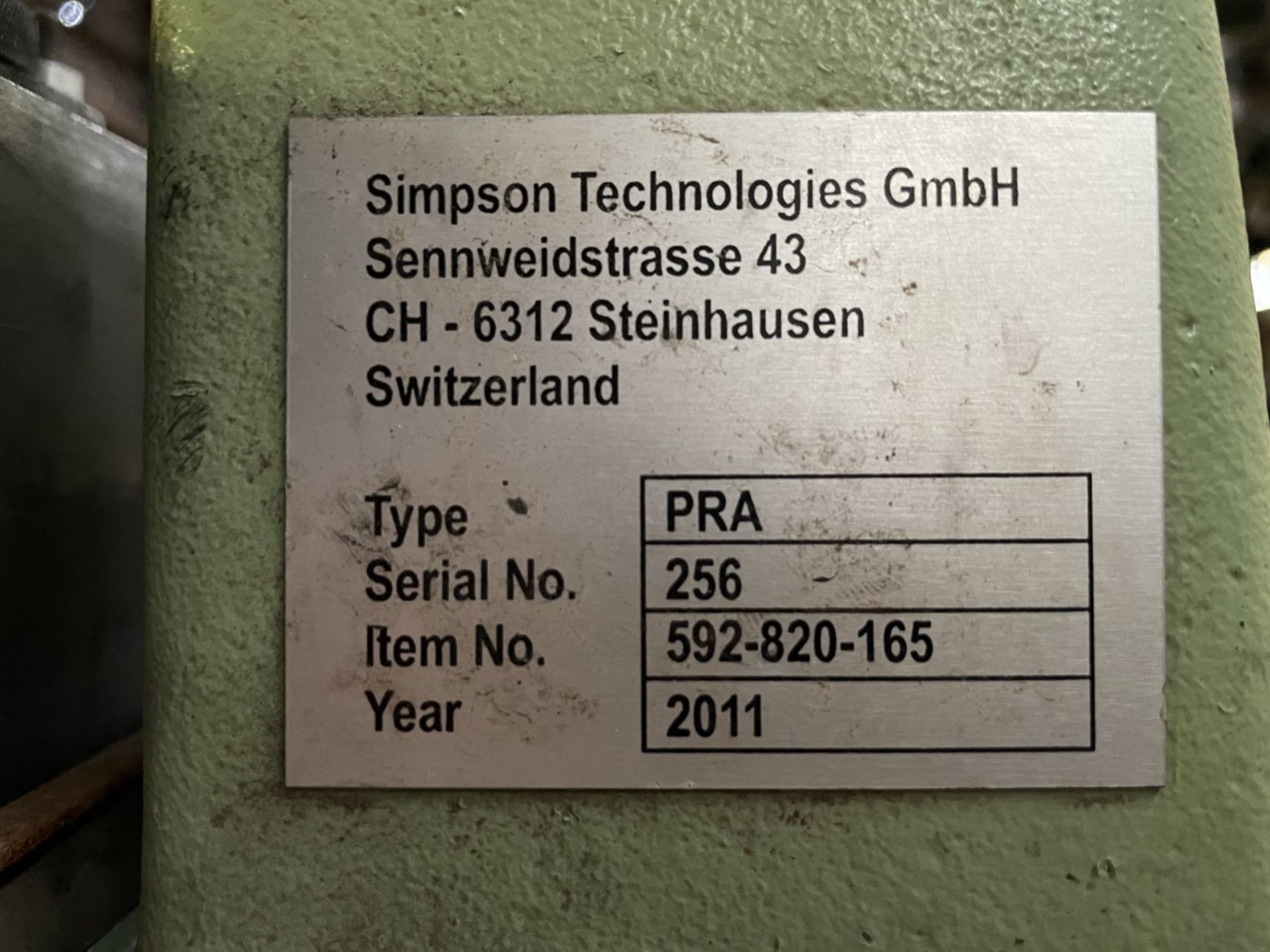 Simpson Technologies PRA Press - Image 2 of 6